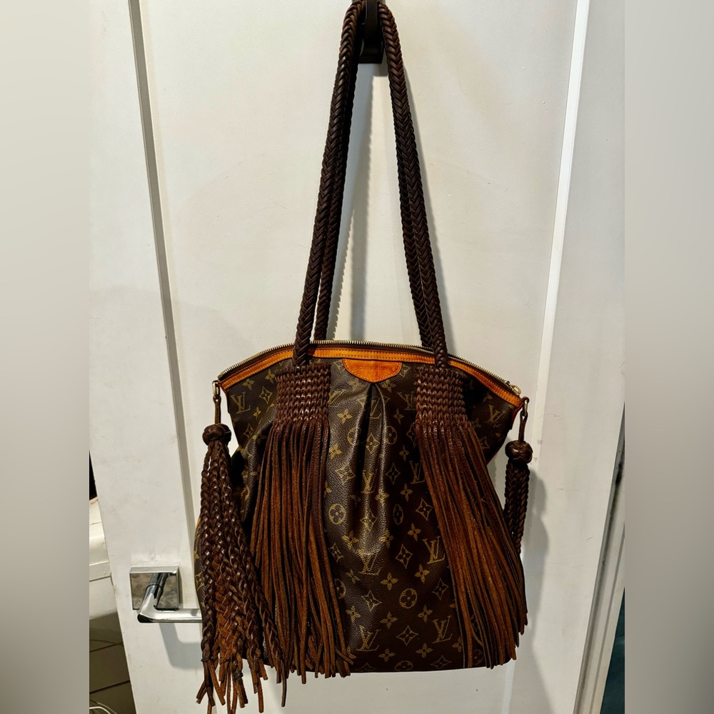 Authentic Louis Vuitton with custom Vintage Boho Bag Embellishments